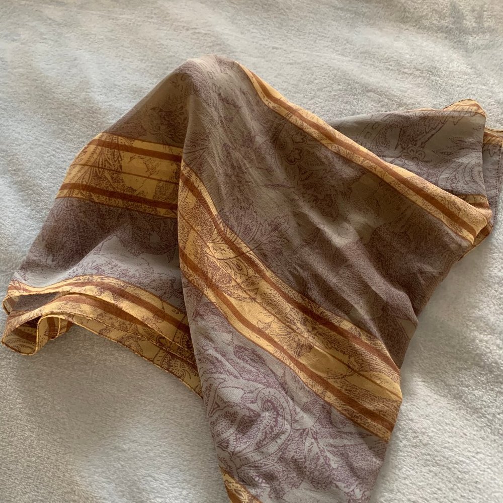 Blue/Gray Paisley Scarf
